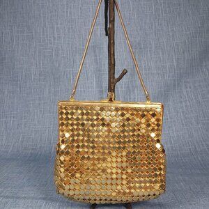 1950s Vintage Gold Tone Metal Evening Purse – Needs Love